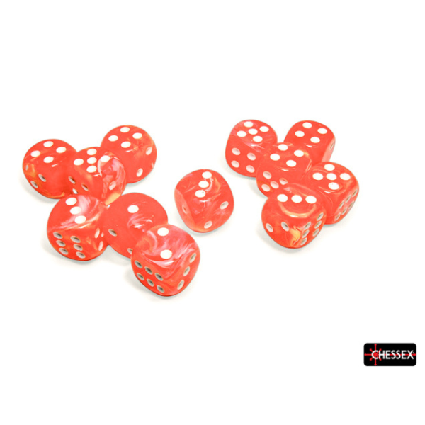 festive-dahlia-white-16mm-d6-dice-block-12-dice-same-day-dispatch